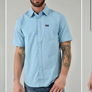 Kimes Ranch Light Blue Linville Short Sleeve Shirt